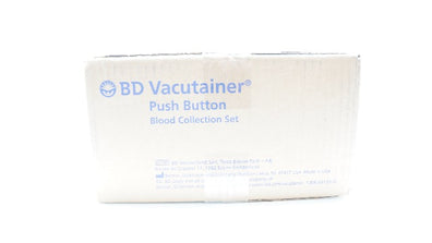 BD 367341 Vacutainer Push Button Blood Collection Set 25G x3/4Inx12In-Box of 200